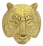 Anillo Argolla Acero Inoxidable Tigre Color Oro Biker Hombre - Miniatura 1