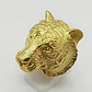 Anillo Argolla Acero Inoxidable Tigre Color Oro Biker Hombre - Miniatura 5