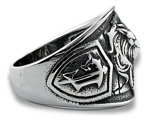 Anillo Realeza León Color Plata Acero Inoxidable Para Hombre