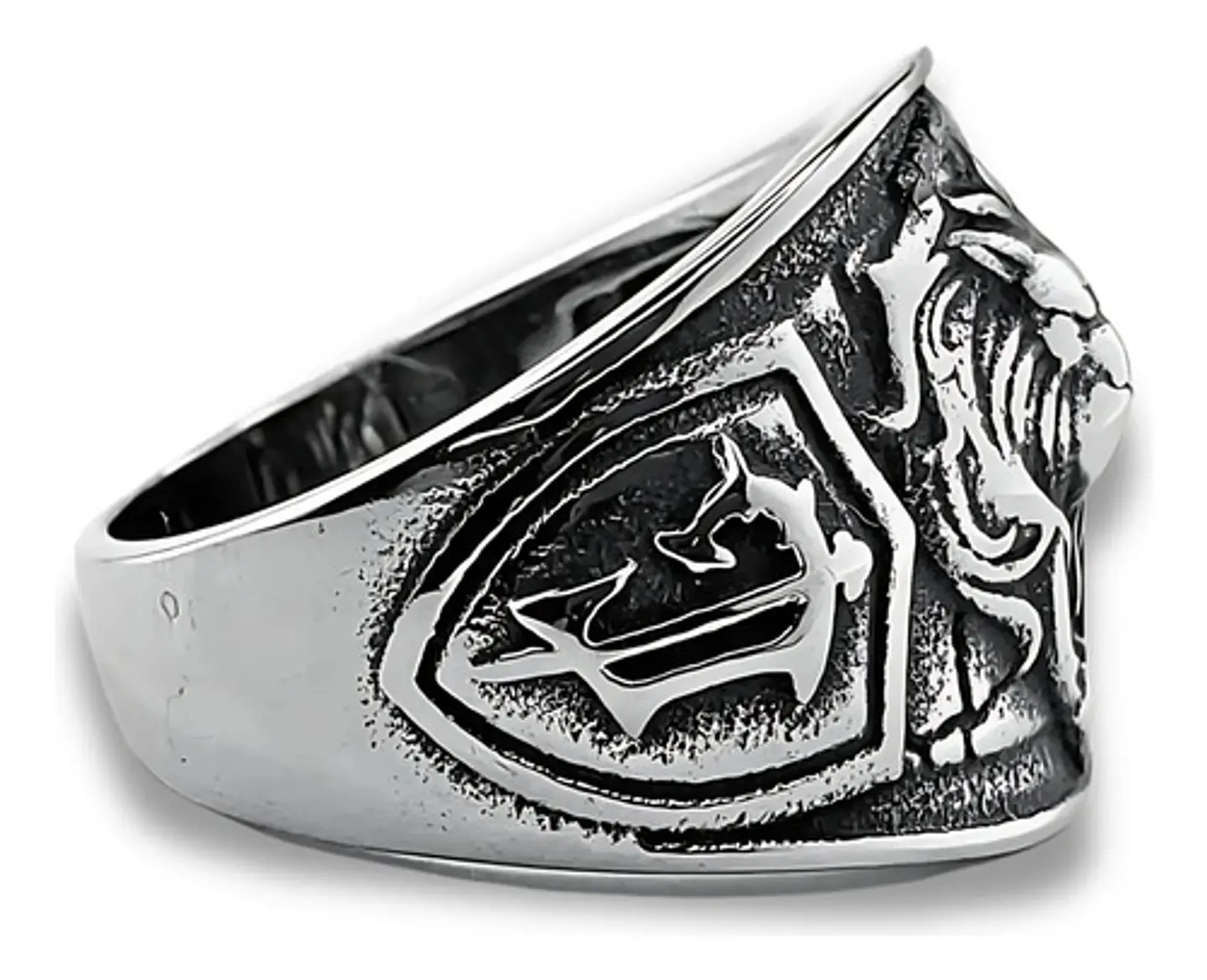 Anillo Realeza León Color Plata Acero Inoxidable Para Hombre 2