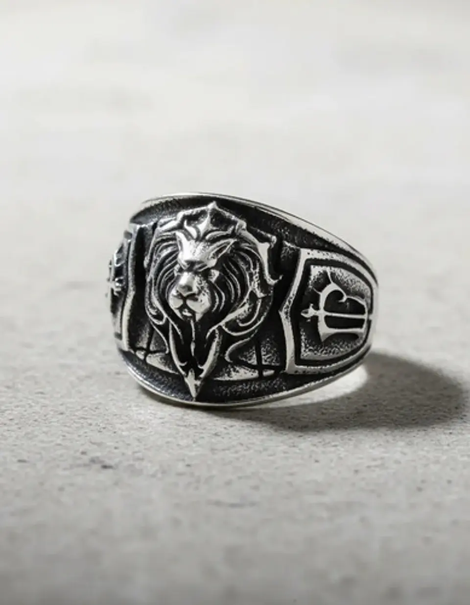 Anillo Realeza León Color Plata Acero Inoxidable Para Hombre 4