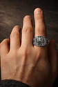 Anillo Realeza León Color Plata Acero Inoxidable Para Hombre - Miniatura 8