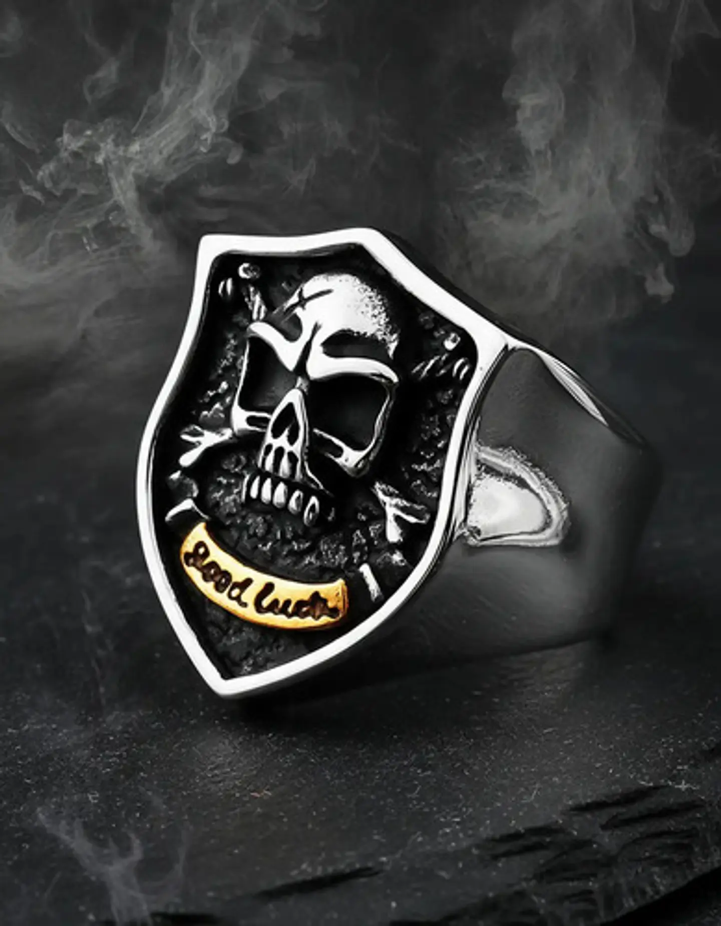 Anillo Cráneo Calavera Skull Gótico Acero Inoxidable Hombre 3