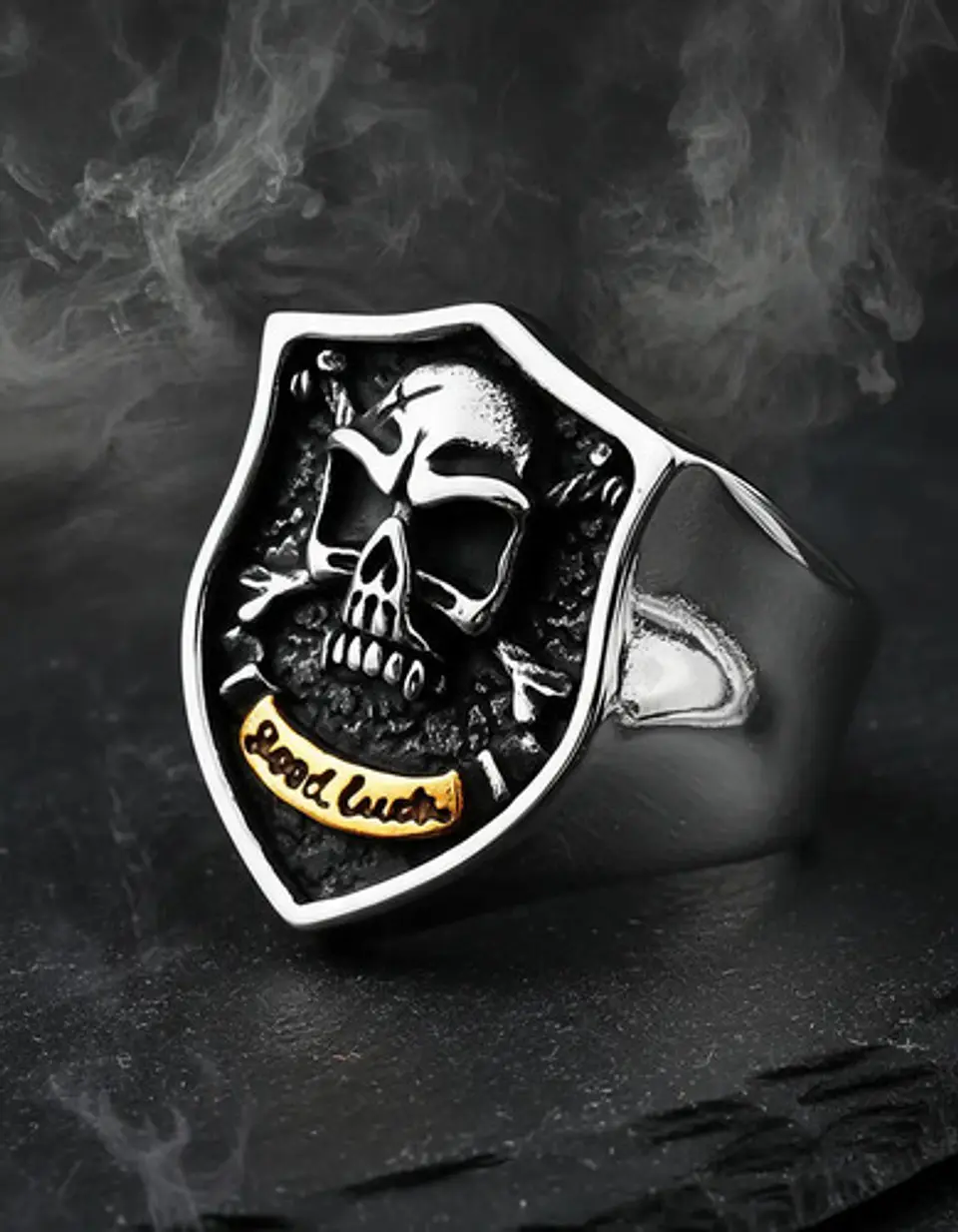 Anillo Cráneo Calavera Skull Gótico Acero Inoxidable Hombre 3