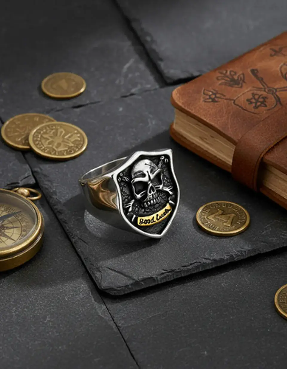 Anillo Cráneo Calavera Skull Gótico Acero Inoxidable Hombre 6