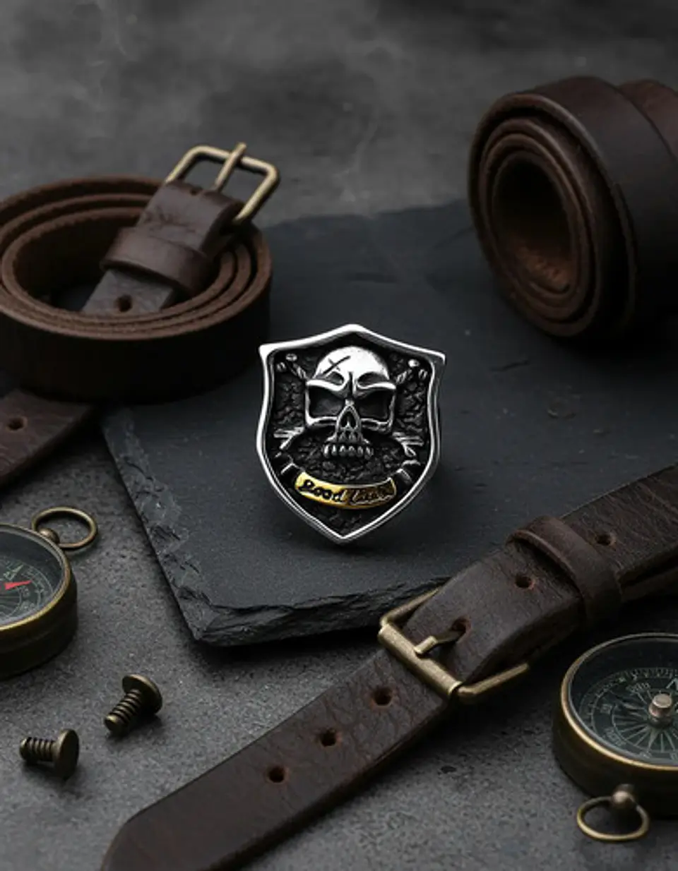 Anillo Cráneo Calavera Skull Gótico Acero Inoxidable Hombre 7