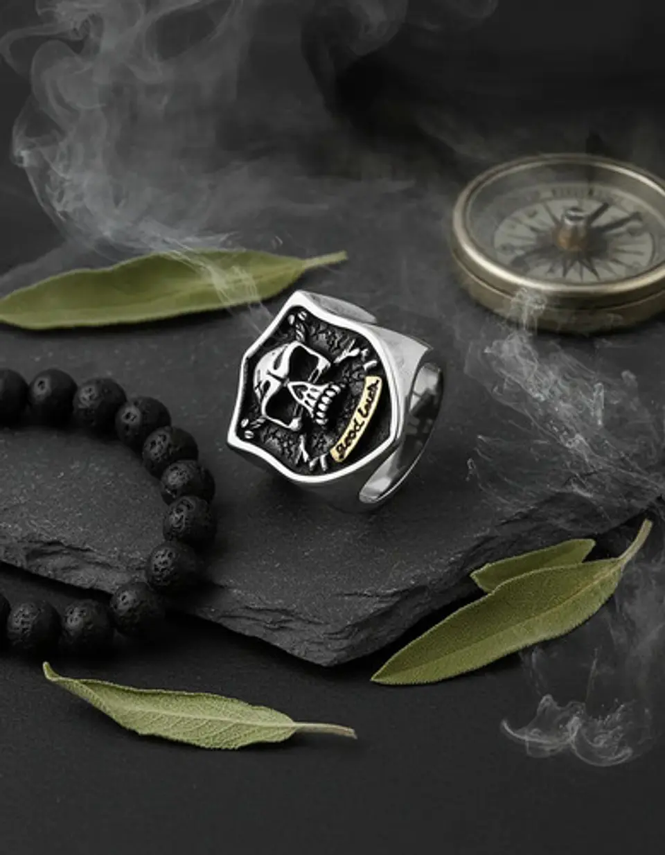 Anillo Cráneo Calavera Skull Gótico Acero Inoxidable Hombre 8