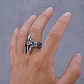 Anillo Color Plata Casco Gladiador Acero Inoxidable Hombre - Miniatura 5
