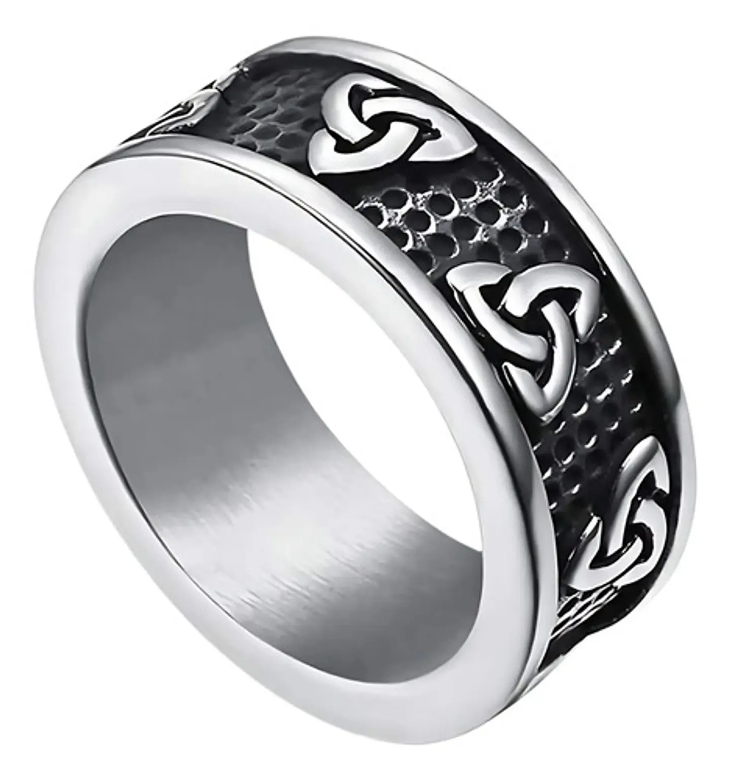 Anillo Odín Escandinavo Nudo Vikingo Acero Inoxidable Hombre 1