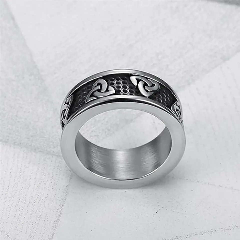 Anillo Odín Escandinavo Nudo Vikingo Acero Inoxidable Hombre 5