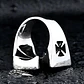 Anillo Acero Argolla Inoxidable Cruz Polaca Hierro Hombre - Miniatura 7
