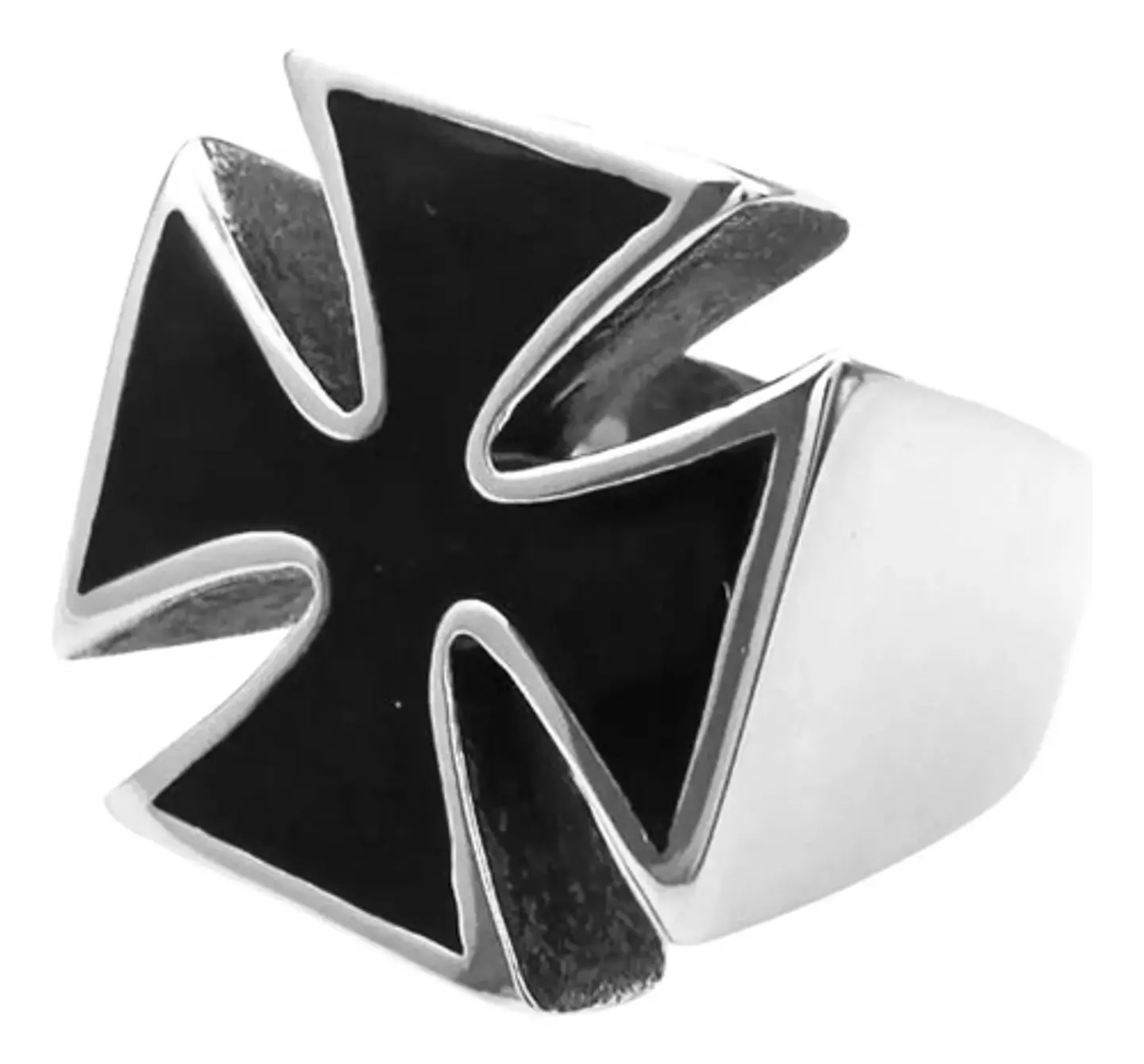 Anillo Acero Argolla Inoxidable Cruz Polaca Hierro Hombre 9