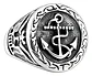 Anillo Acero Inoxidable Ancla Militar U.s Color Plata Hombre - Miniatura 1