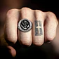 Anillo Acero Inoxidable Ancla Militar U.s Color Plata Hombre - Miniatura 10