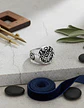 Anillo Para Hombre De Acero Color Plata Simbolo Mason Cráneo - Miniatura 3