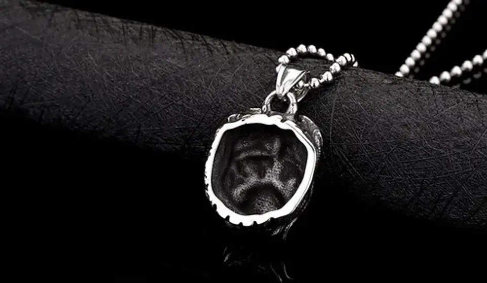 Collar Color Plata Pitbull Para Hombre 4