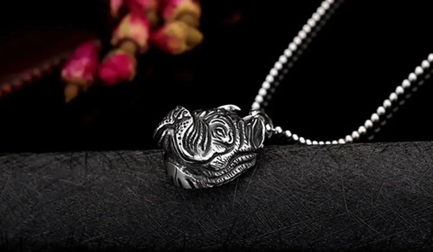 Collar Color Plata Pitbull Para Hombre 6