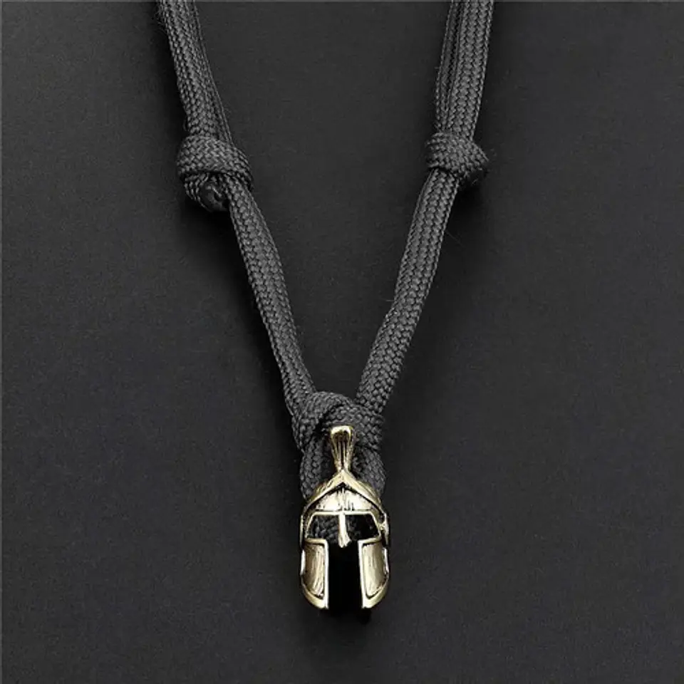 Collar Casco Espartano Cuerda De Super Vivencia Para Hombre 5