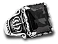 Anillo Corona Piedra Cz Color Plata Acero Inoxidable Hombre - Miniatura 12