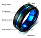 Anillo Argolla Acero Inoxidable Color Negro Azul Para Hombre - Miniatura 2