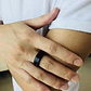 Anillo Argolla Acero Inoxidable Color Negro Azul Para Hombre - Miniatura 16