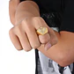 Anillo Hip Hop Acero Inoxidable Diamante Color Oro Hombre - Miniatura 3
