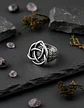 Anillo Para Hombres Vikingo Nudo Celta Color Plata De Acero - Miniatura 5