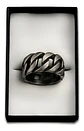 Anillo Para Hombres Forma De Cadena Biker Acero Color Plata - Miniatura 1