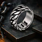 Anillo Para Hombres Forma De Cadena Biker Acero Color Plata - Miniatura 12