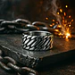 Anillo Para Hombres Forma De Cadena Biker Acero Color Plata - Miniatura 16
