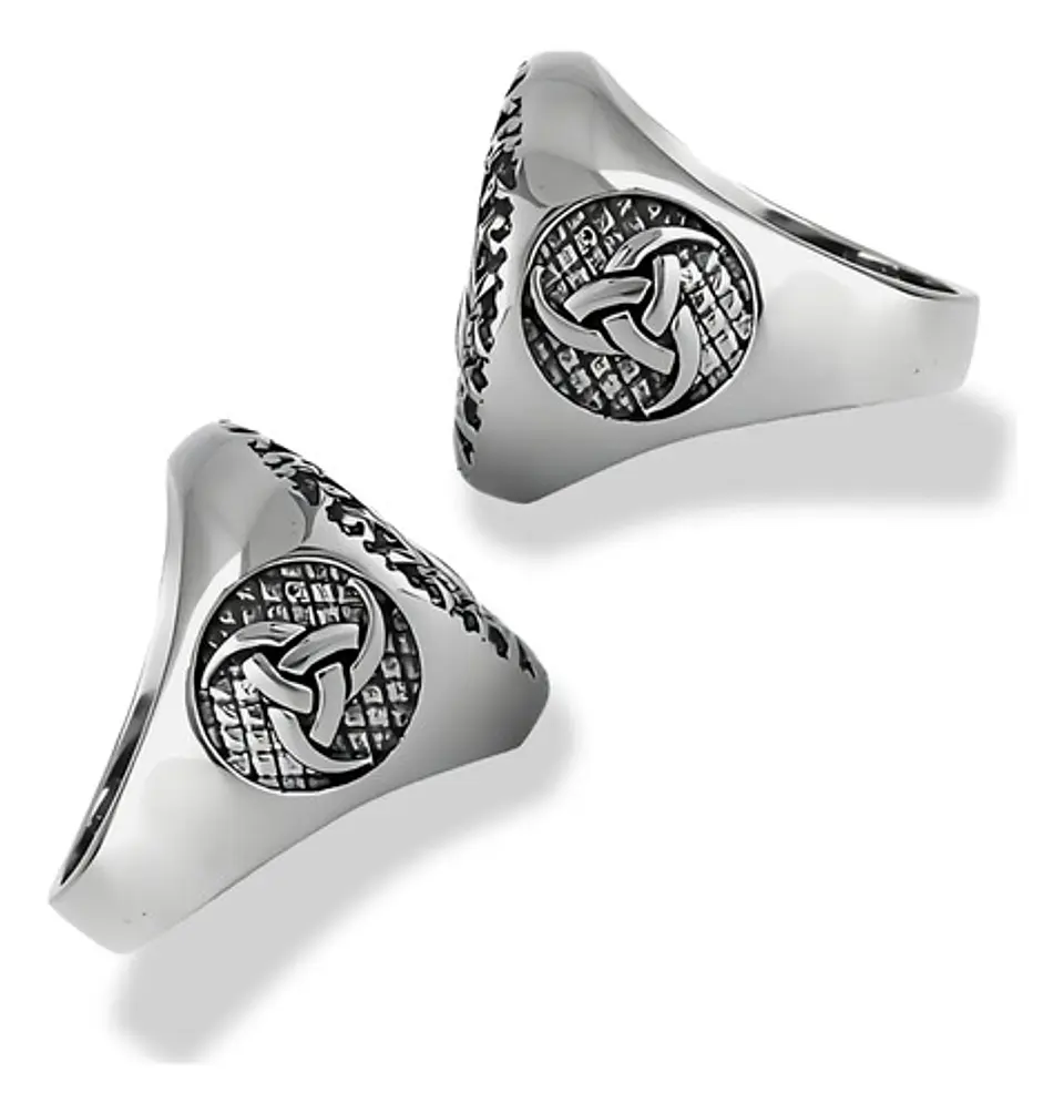 Anillo Vikingo Nórdico Celta Runa Acero Inoxidable Hombre 3