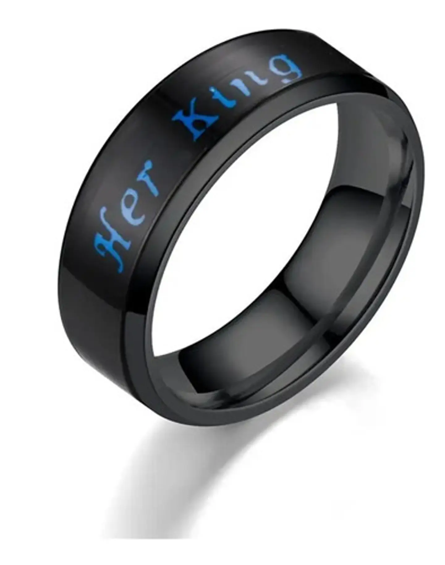 Anillo Rey Y Reina de Acero para Pareja Cambio De humor/color 3