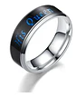 Anillo Rey Y Reina de Acero para Pareja Cambio De humor/color - Miniatura 4