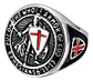 Anillo Argolla Cruz Templario Cruz Hierro Color Plata Hombre - Miniatura 3