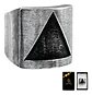 Anillo Para Hombre Forma Pirámide Egipcia Industrial Acero - Miniatura 1