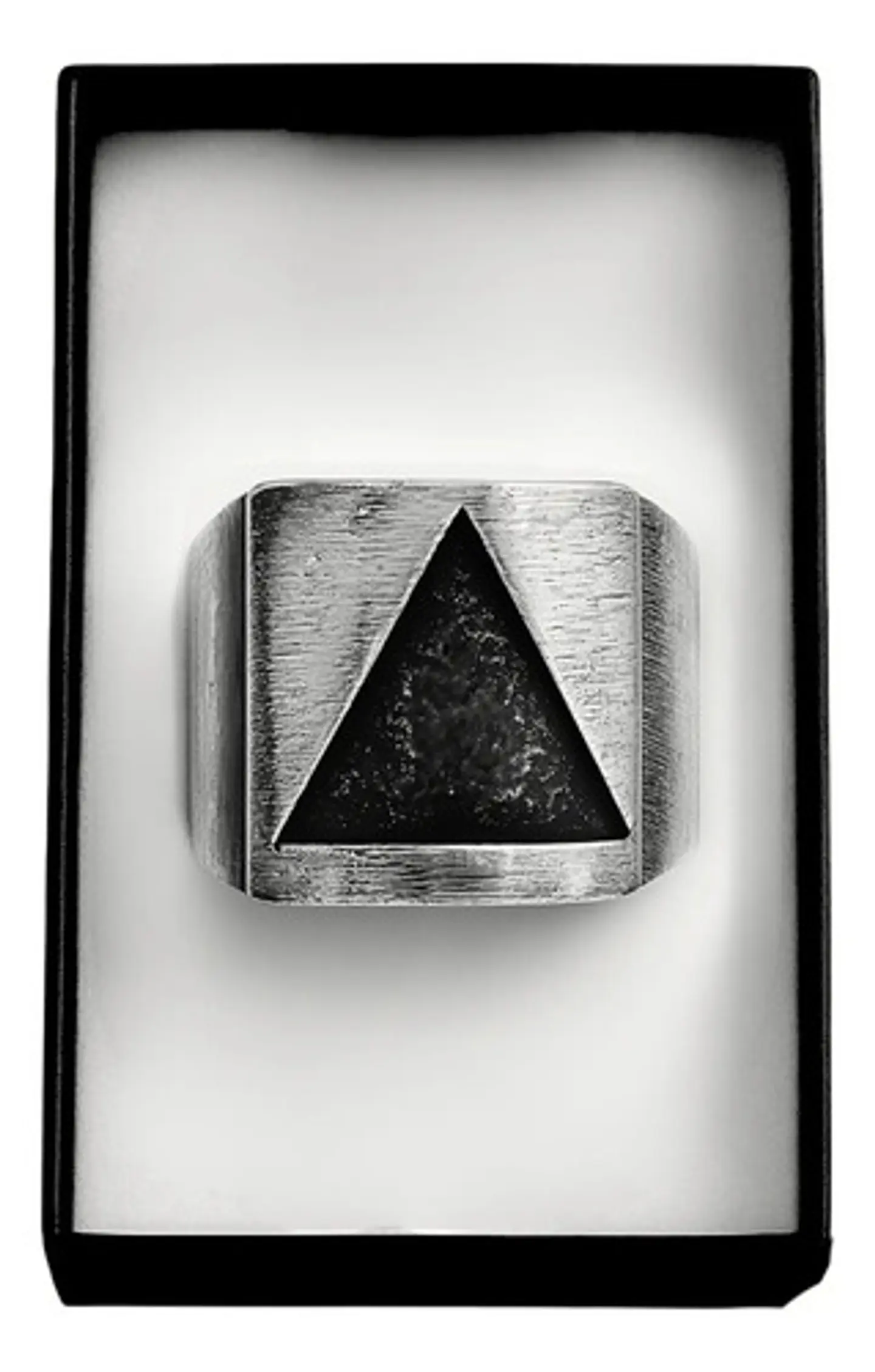 Anillo Para Hombre Forma Pirámide Egipcia Industrial Acero 2