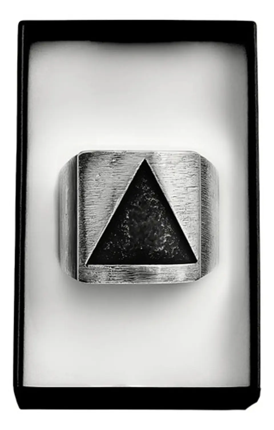 Anillo Para Hombre Forma Pirámide Egipcia Industrial Acero 2