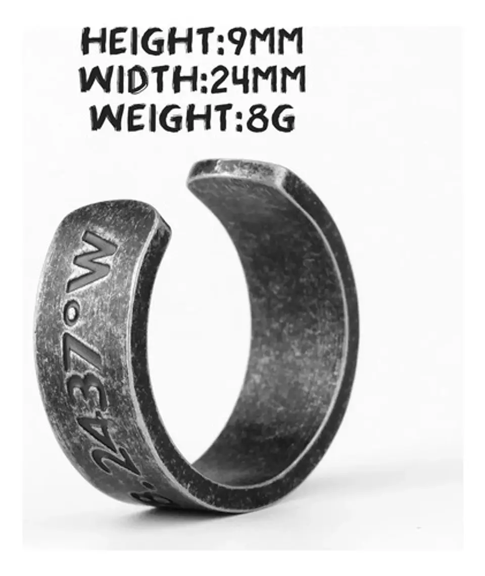 Anillo Argolla Polaca Industrial 118 Acero Inoxidable Hombre 5