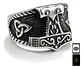 Anillo Vikingo Odín Thor Color Plata Acero Inoxidable Hombre - Miniatura 1