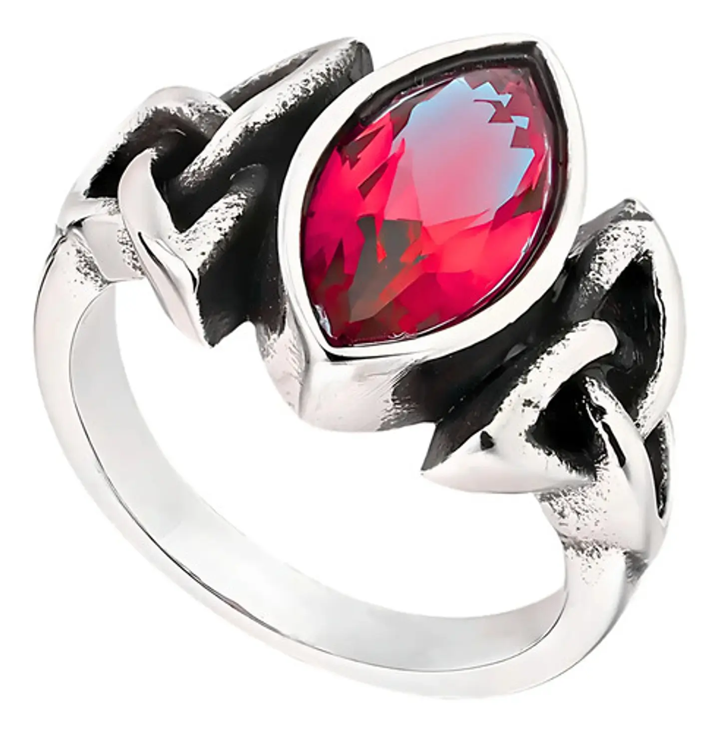 Anillo Vikingo Piedra Nórdico Acero Inoxidable Hombre Mujer 1