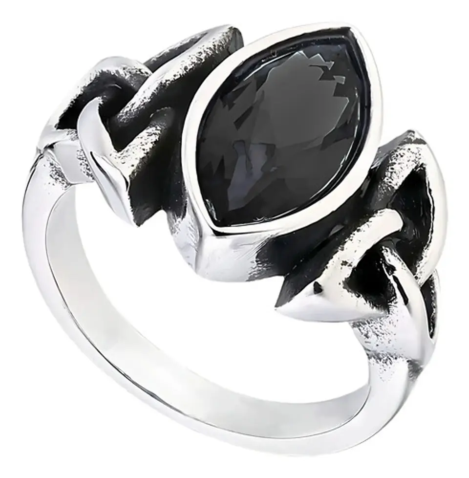 Anillo Vikingo Piedra Nórdico Acero Inoxidable Hombre Mujer 11