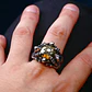 Anillo Color Plata Acero Inoxidable Estrella Calavera Hombre - Miniatura 5