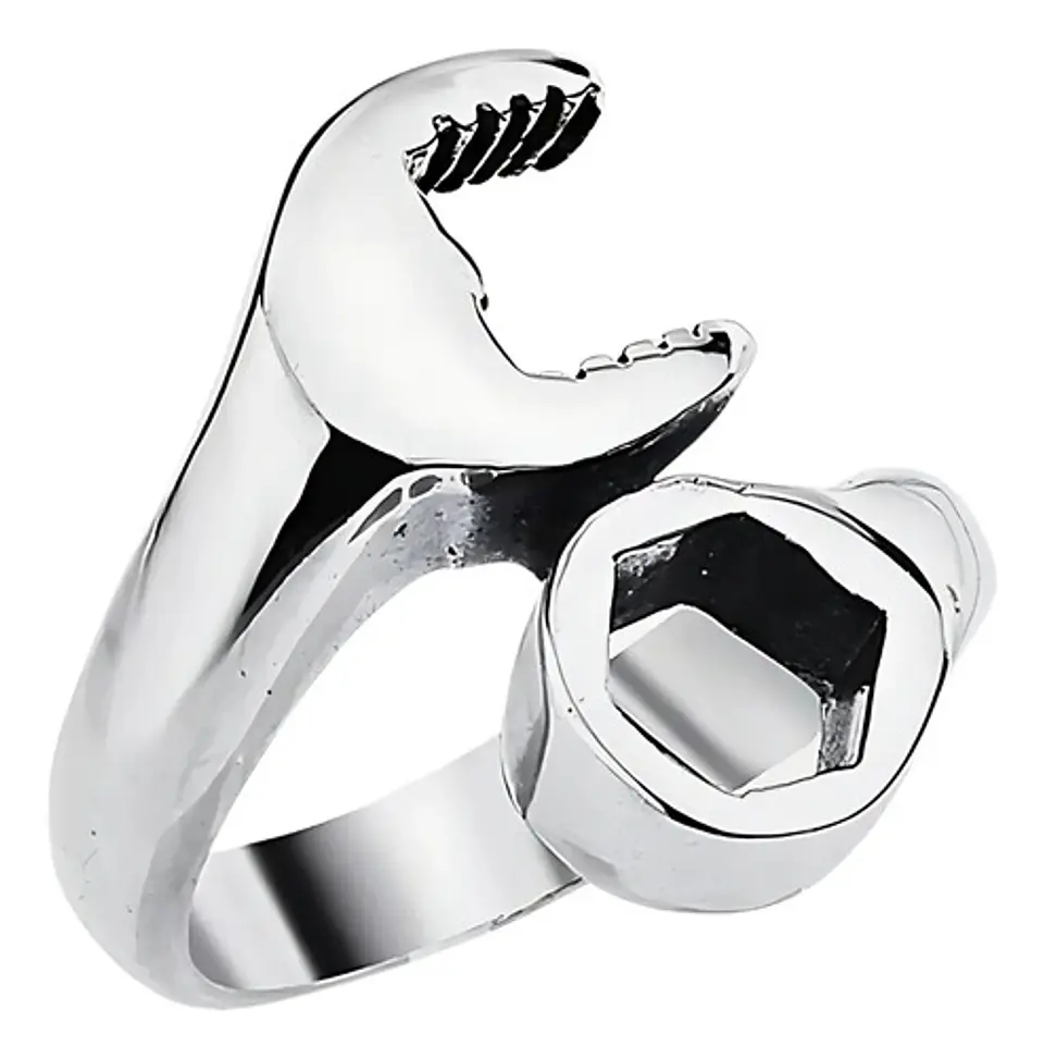 Anillo Acero Inoxidable Llave Herramienta Color Plata Hombre 1