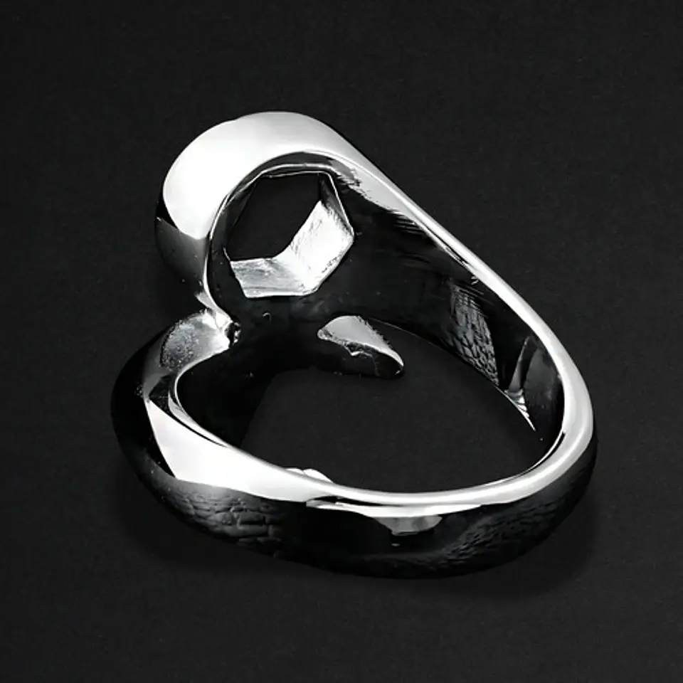 Anillo Acero Inoxidable Llave Herramienta Color Plata Hombre 4