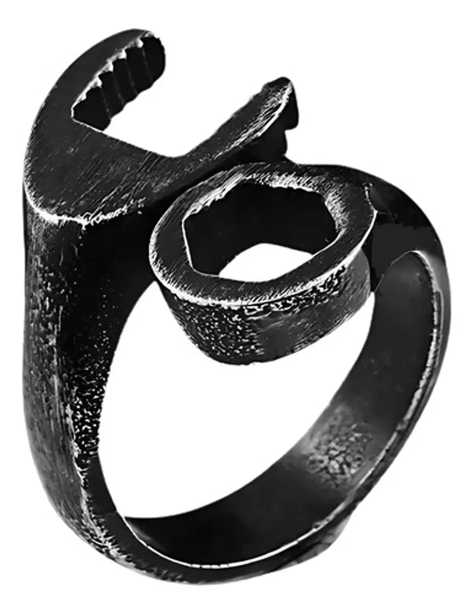 Anillo Acero Inoxidable Llave Herramienta Color Plata Hombre 9