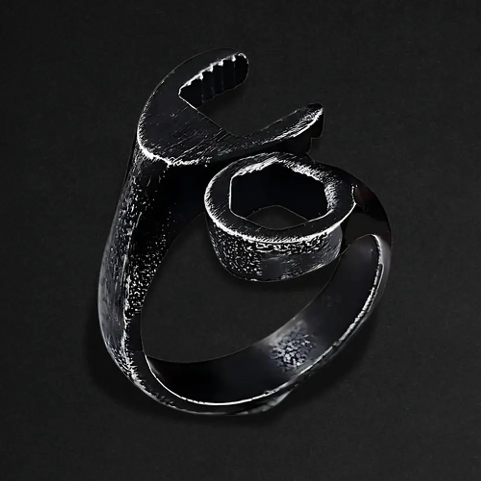 Anillo Acero Inoxidable Llave Herramienta Color Plata Hombre 13