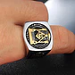 Anillo Acero Inoxidable Mason Color Plata Y Color Oro Hombre - Miniatura 5