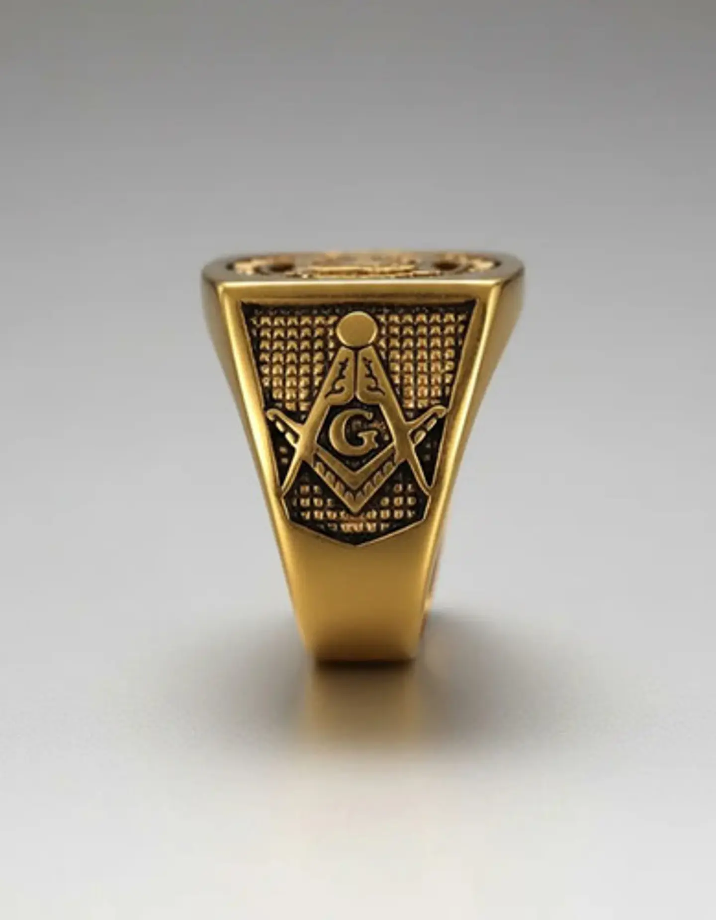 Anillo Acero Inoxidable Mason Color Plata Y Color Oro Hombre 15