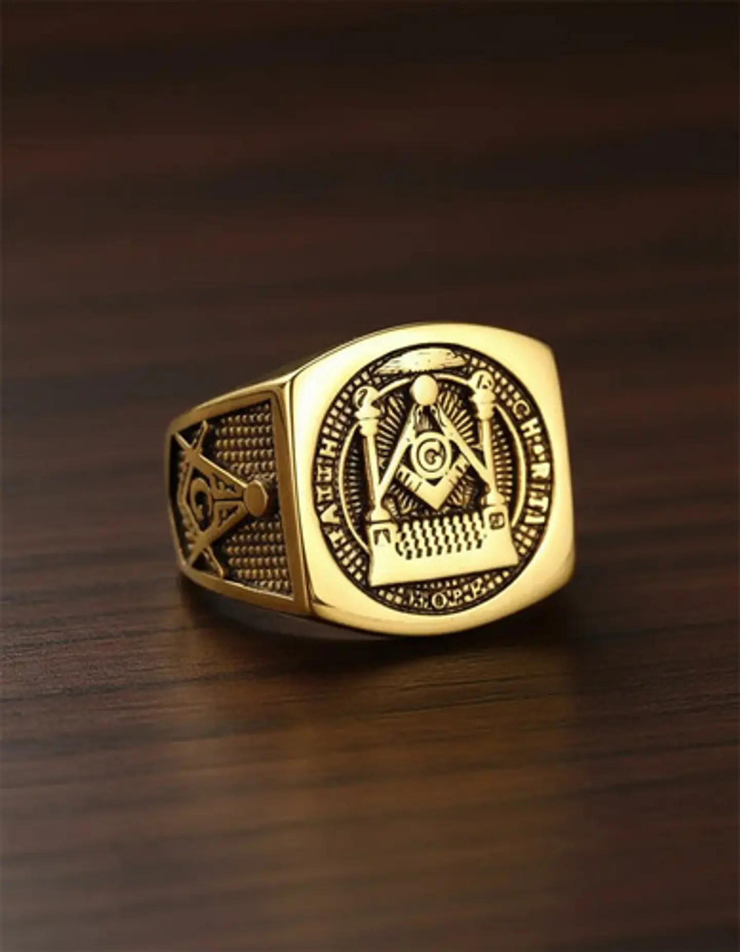 Anillo Acero Inoxidable Mason Color Plata Y Color Oro Hombre 17