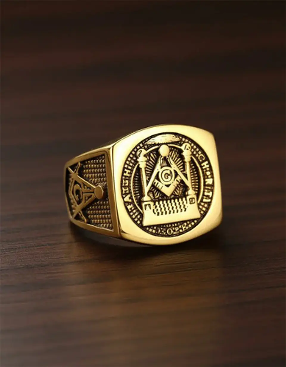 Anillo Acero Inoxidable Mason Color Plata Y Color Oro Hombre 17